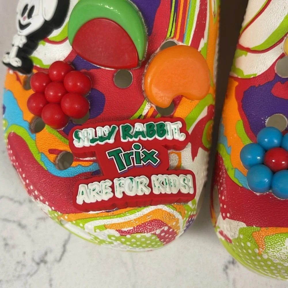 Crocs x Trix Cereal Collab Kids Size 11 Fruity Classic Clog